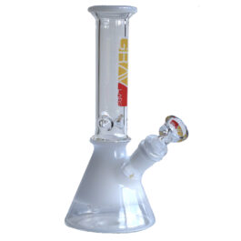 8″ GRAV Glass Bong-Water Pipe-Downstem & Herb Slide-Red/Yellow