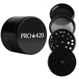 PRO 420 Ceramic Herb Grinder- 63mm Diameter-4 Piece Professional Herb & Marijuana Grinder