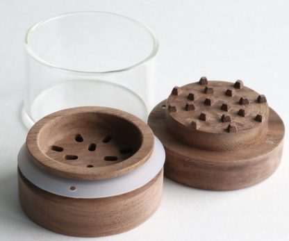 PRO 420 Custom Wood Herb Grinder & Glass Storage Jar - Image 8