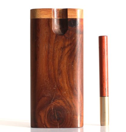 One of a Kind Cocobolo Swivel Lid Dugout & One Hitter Pipe and Poker - Image 3