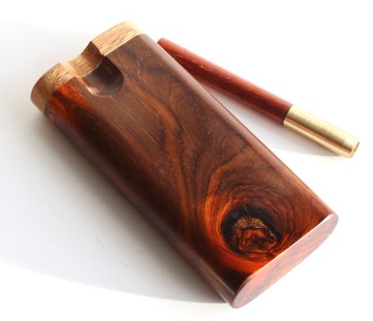 One of a Kind Cocobolo Swivel Lid Dugout & One Hitter Pipe and Poker - Image 5