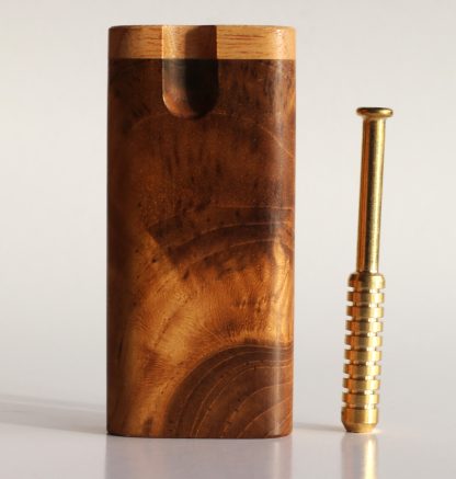 Teak Swivel Lid Dugout & One Hitter-Classy Handcrafted American Stash Box - Image 3