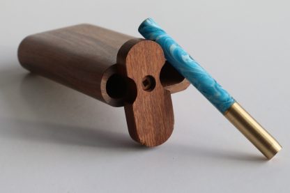 Caribbean Rosewood Swivel Lid Dugout & One Hitter-Classy Handcrafted American Stash Box - Image 6