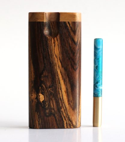 One of a Kind Bocote Swivel Lid Dugout & One Hitter Pipe and Poker - Image 6