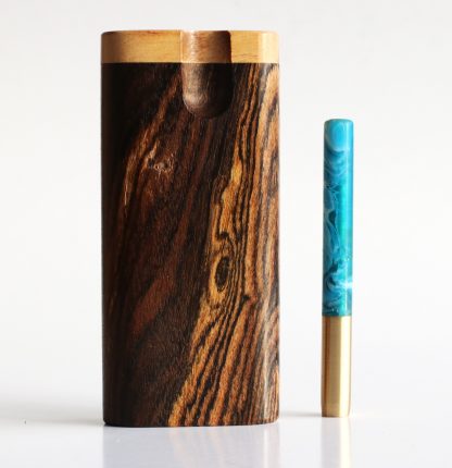 One of a Kind Bocote Swivel Lid Dugout & One Hitter Pipe and Poker - Image 4