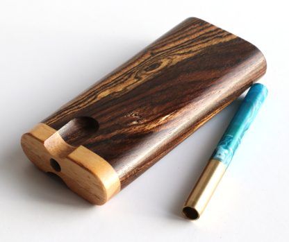 One of a Kind Bocote Swivel Lid Dugout & One Hitter Pipe and Poker - Image 3