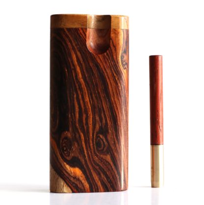 One of a Kind Cocobolo Swivel Lid Dugout & One Hitter Pipe and Poker - Image 4