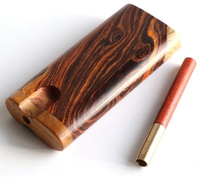 One of a Kind Cocobolo Swivel Lid Dugout & One Hitter Pipe and Poker - Image 3