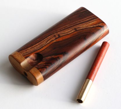 One of a Kind Cocobolo Swivel Lid Dugout & One Hitter Pipe and Poker - Image 2