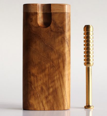 Teak Swivel Lid Dugout & One Hitter-Classy Handcrafted American Stash Box - Image 4