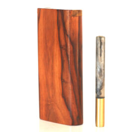 Cocobolo Slider Lid Dugout & One Hitter-Classy Handcrafted American Stash Box