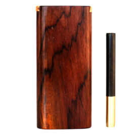 Cocobolo Slider Lid Dugout & One Hitter-Classy Handcrafted American Stash Box