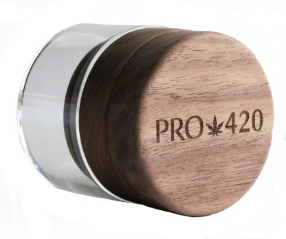 PRO 420 Custom Wood Herb Grinder & Glass Storage Jar - Image 10