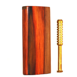 4″ Mahogany Slider Lid Dugout & One Hitter- American Crafted- Classy Gift for Smokers