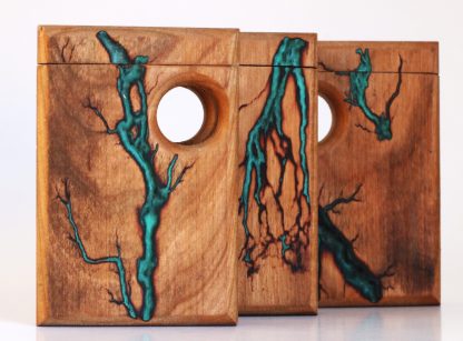 Fractal Shocks Port Hole Dugouts-American Crafted Unique Stash Box - Image 6