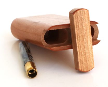 3" Snap Lock Dugout & One Hitter Pipe-American Cherry-American Crafted Exotic Wood Stash Box - Image 6