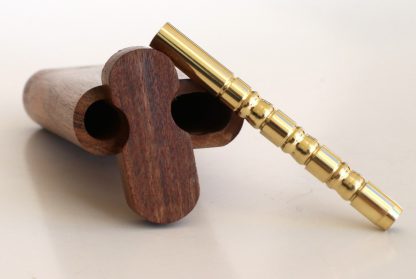 4" Caribbean Rosewood Spring Lock Dugout & One hitter pipe-American Handcrafted Stash Boxes - Image 5