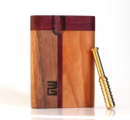 3rd Grain Swivel Lid Dugouts & One hitter pipes-American Crafted Stash Box-Walnut/Cherry Mix - Image 6