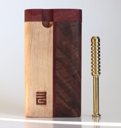 3rd Grain Swivel Lid Dugouts & One hitter pipes-American Crafted Stash Box-Walnut/Cherry Mix - Image 9