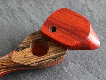 Exotic Wood Swivel Lid Pipe-TP43L-4"-American Handcrafted Smoking Pipe - Image 9