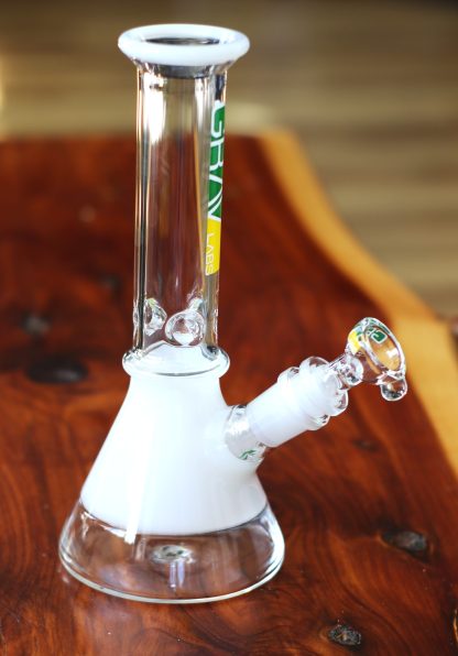 8" GRAV Glass Bong-Water Pipe-Downstem & Herb Slide-Green/Yellow - Image 5