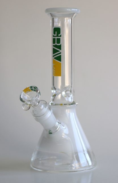 8" GRAV Glass Bong-Water Pipe-Downstem & Herb Slide-Green/Yellow - Image 6