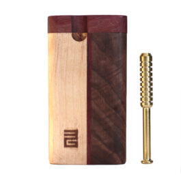 3rd Grain Swivel Lid Dugouts & One hitter pipes-American Crafted Stash Box-Walnut/Cherry Mix