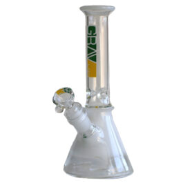 8″ GRAV Glass Bong-Water Pipe-Downstem & Herb Slide-Green/Yellow