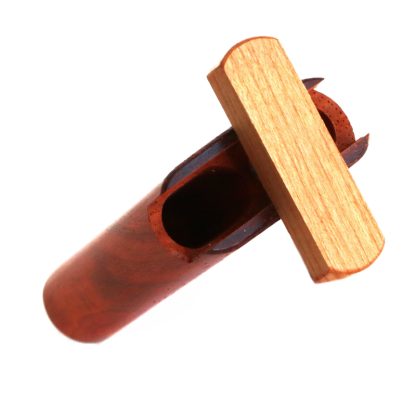 3" Snap Lock Dugout & One Hitter Pipe-Red Padauk-American Crafted Exotic Wood Stash Box - Image 3