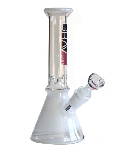 8" GRAV Glass Bong-Water Pipe-Downstem & Herb Slide-Pink/Black - Image 5