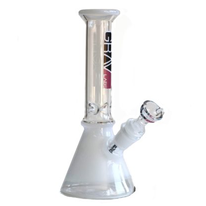 8" GRAV Glass Bong-Water Pipe-Downstem & Herb Slide-Pink/Black