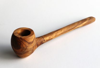 7.5" One of a Kind Olive Cob Pipe-Wood Smoking Pipe for Dried Herbs, Flower, Tobacco, Sage - Image 5