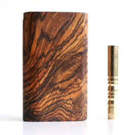 Bocote Wood Dugout & Brass one hitter pipe