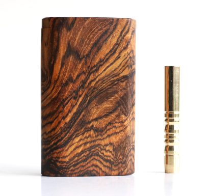 Bocote Wood Dugout & Brass one hitter pipe