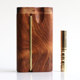 Caribbean Rosewood Dugout & Brass one hitter pipe