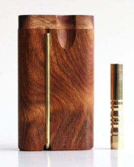 Caribbean Rosewood Dugout & Brass one hitter pipe