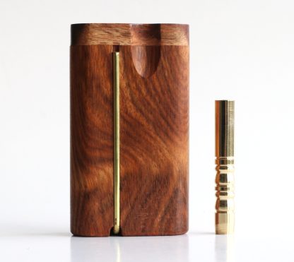 Caribbean Rosewood Dugout & Brass one hitter pipe