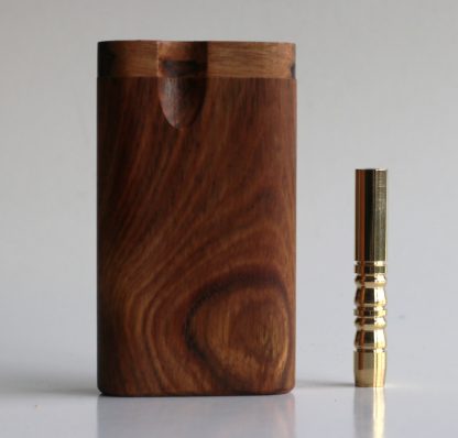 Caribbean Rosewood Dugout & Brass one hitter pipe - Image 3