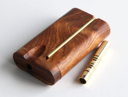 Caribbean Rosewood Dugout & Brass one hitter pipe - Image 4