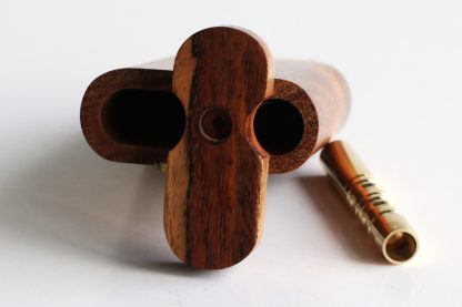 Caribbean Rosewood Dugout & Brass one hitter pipe - Image 5