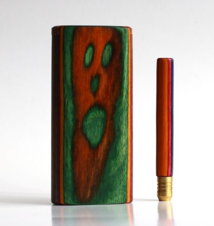 4" Rainbow Etched Dugout & One Hitter Pipe - Image 4