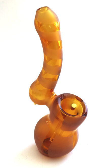 Mini-Glass Bubbler-Water Bong-Beaker-Striped Design-Thick Glass - Image 13