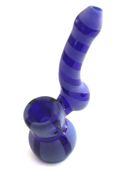 Mini-Glass Bubbler-Water Bong-Beaker-Striped Design-Thick Glass - Image 14