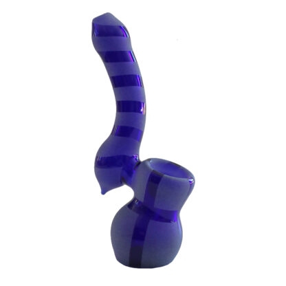 Mini-Glass Bubbler-Water Bong-Beaker-Striped Design-Thick Glass - Image 3