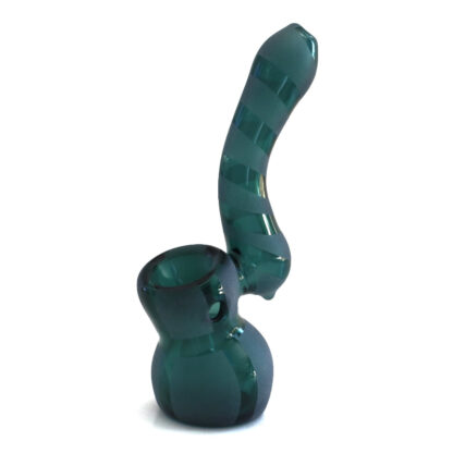 Mini-Glass Bubbler-Water Bong-Beaker-Striped Design-Thick Glass - Image 4