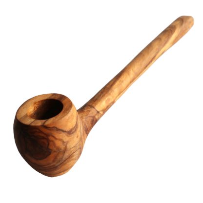 7.5" One of a Kind Olive Cob Pipe-Wood Smoking Pipe for Dried Herbs, Flower, Tobacco, Sage