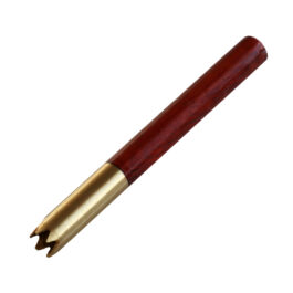 3″Brass Grinder Tip Pipe-Designed for 4″ Dugouts-Padauk Wood Heat Cover