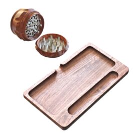 PRO 420 Wood Tray & Herb Grinder-Professional Smoker’s Gift