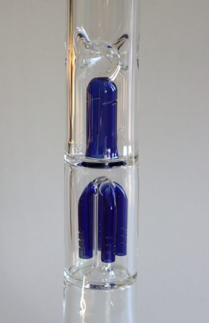 12" Clear Glass Bong-Slider & Herb Bowl-Blue Accents-Top quality Table top water beaker-bong-glass pipe - Image 5