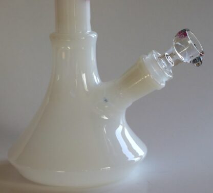 10" White Glass Bong-GRAV Glass Water Pipe-Downstem & Male Herb Slide - Image 4